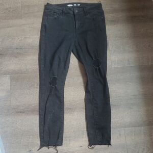 Distressed Black Women's Ripped Jeans